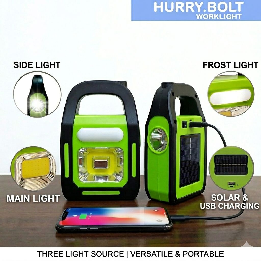 3-in-1 Solar LED Rechargeable Light