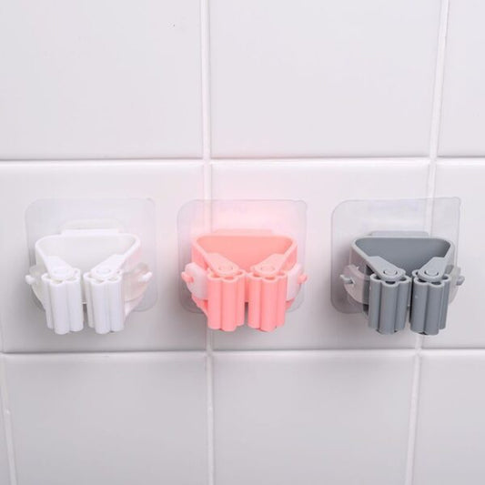 1 Pc Mop And Broom Self Adhesive Holder Wall Mount Magic Hanger