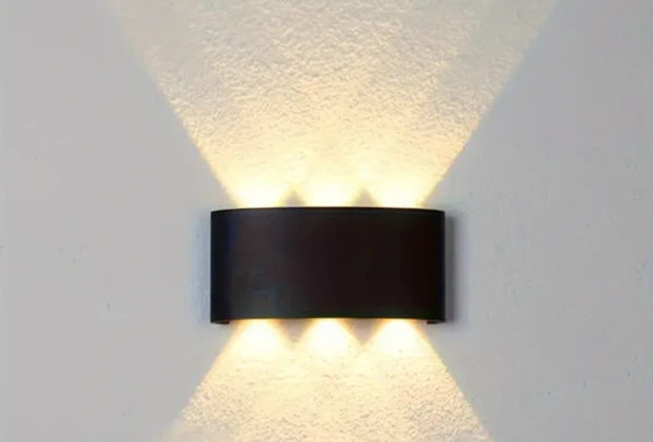 Outdoor Waterproof Up & Down 3+3 LED Wall Light