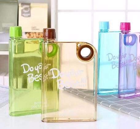 Ultra Slim Notebook Style Water Bottle – 1 Pc