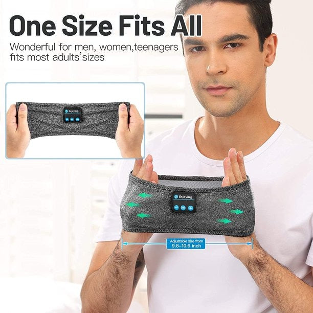 2-in-1 Sports & Sleep Bluetooth Headband β Wireless Music Headphones with Built-in Mic,