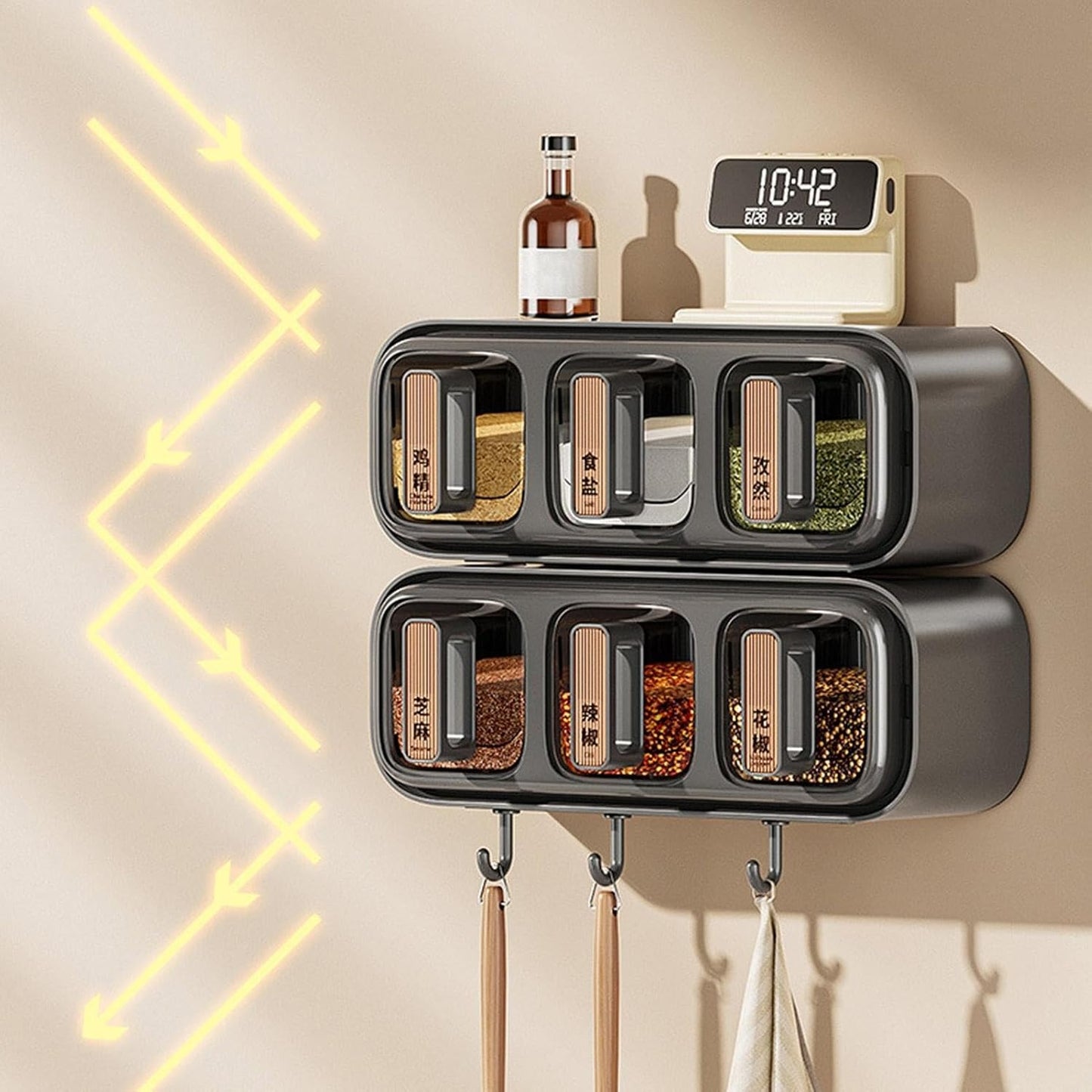 Wall Mounted Seasoning Containers