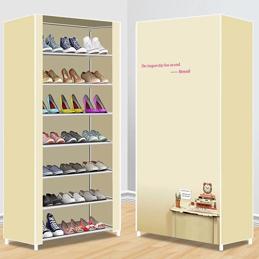 8-Layer Portable Dustproof Shoe Rack