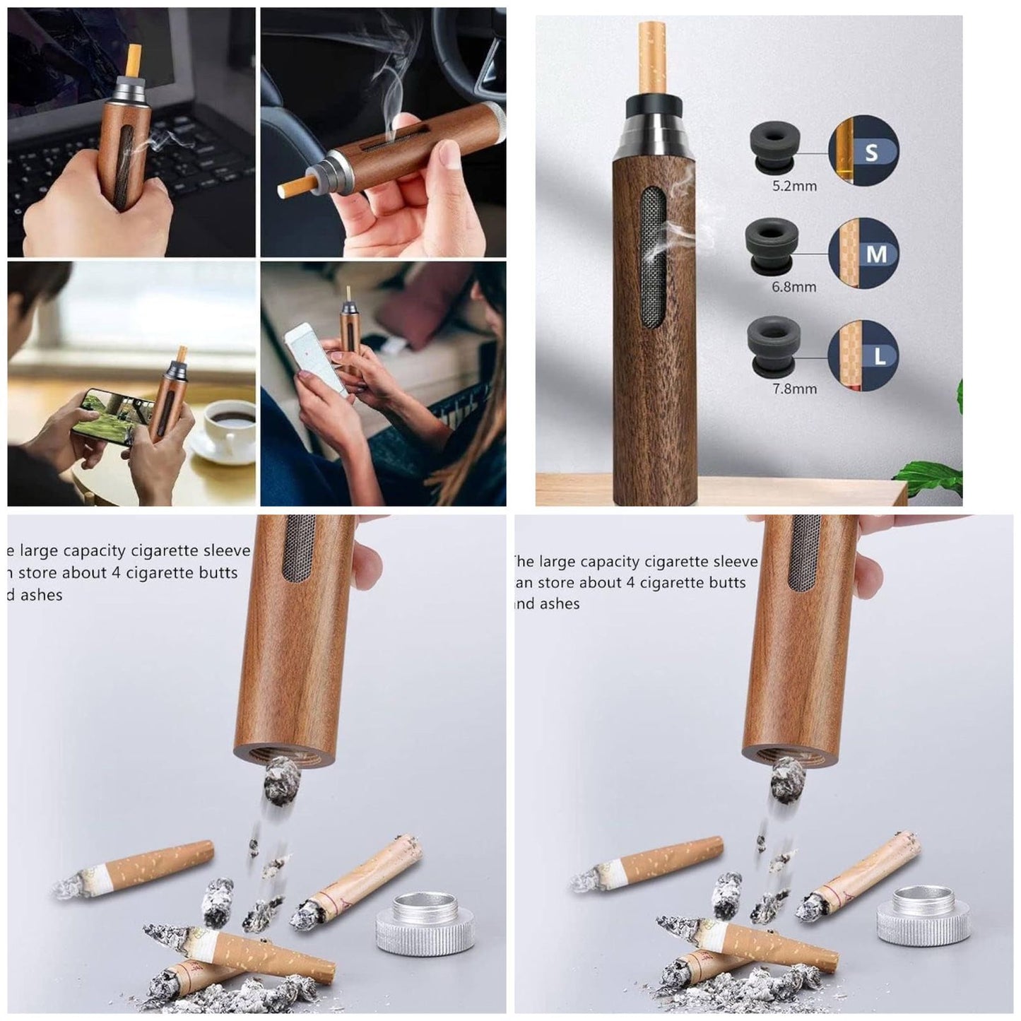 Portable Ashless Cigarette Holder