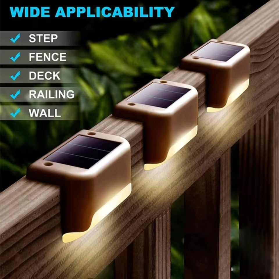 Solar Deck Lights (Pack of 3 ) – Waterproof Outdoor LED