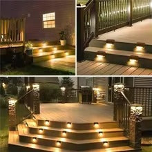 Solar Deck Lights (Pack of 3 ) – Waterproof Outdoor LED
