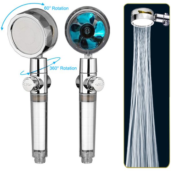 Pressurized Shower Head Turbine Shower Accessories