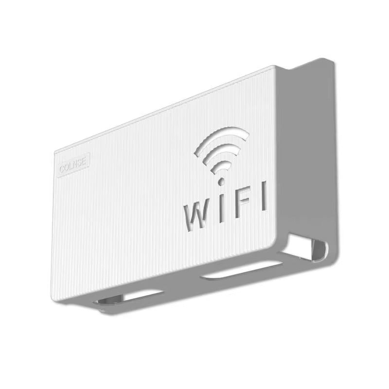 Wall-Mount WiFi Router &amp; Cable Organizer Box – ABS Plastic (Random Colors)