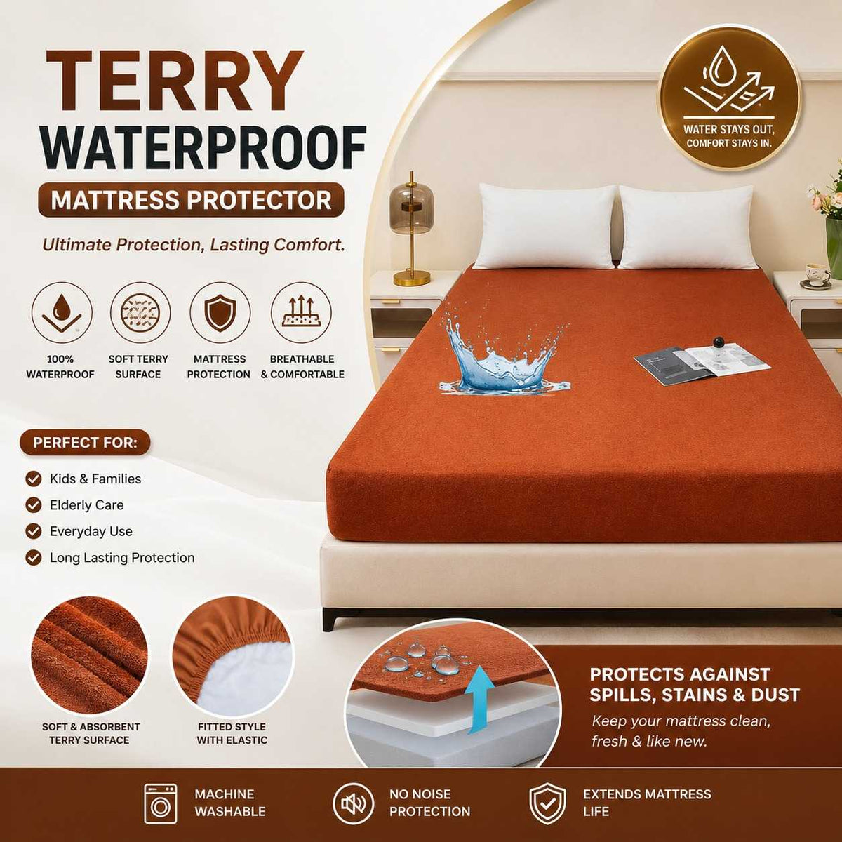 Waterproof Terry Mattress Protector
