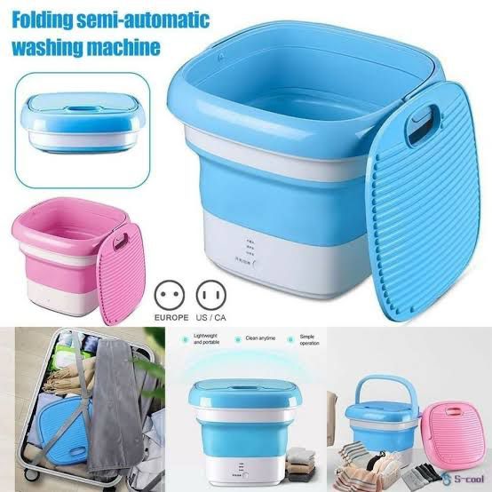 Semi-automatic Mini Folding Washing Machine With Dryer (Imported)
