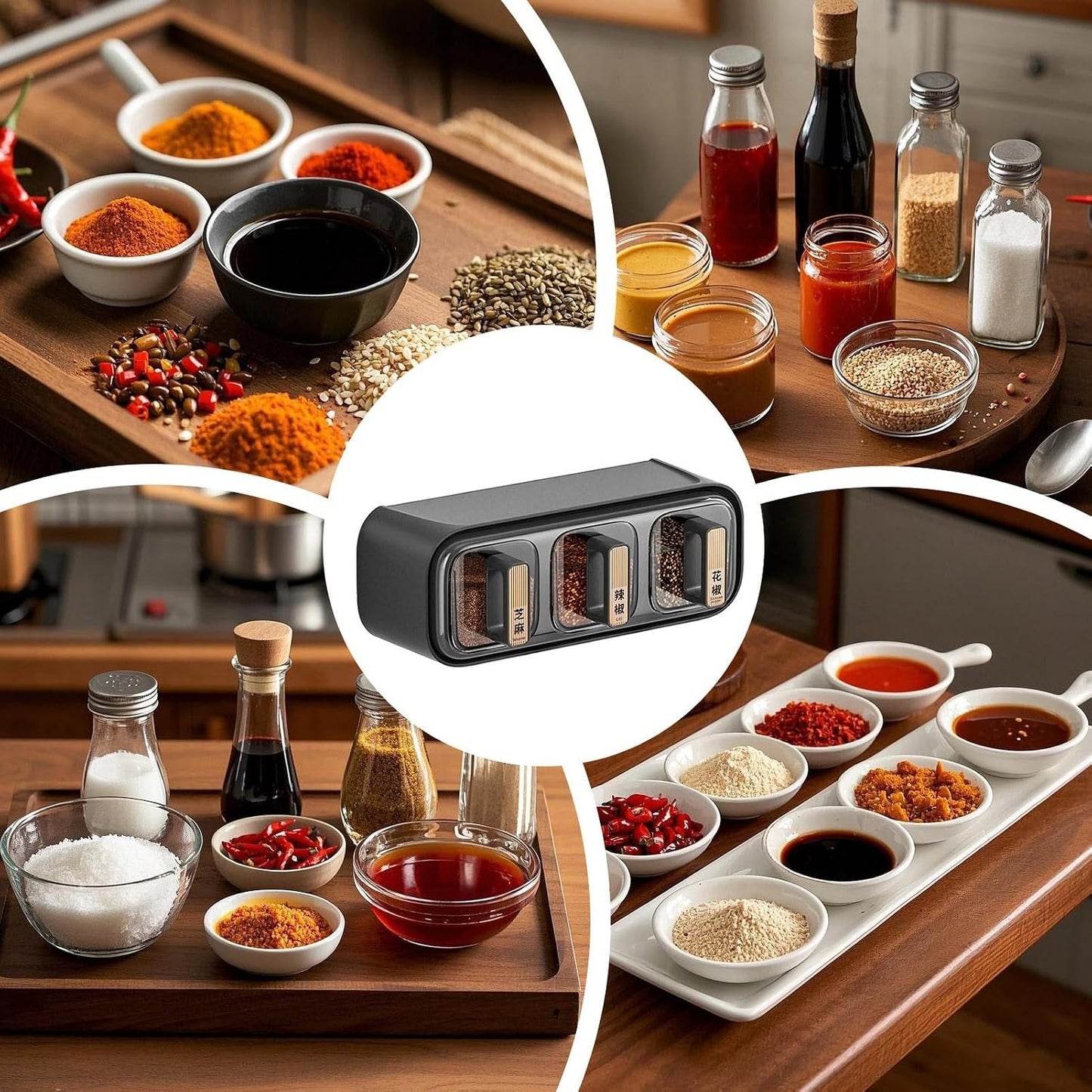 Wall Mounted Seasoning Containers